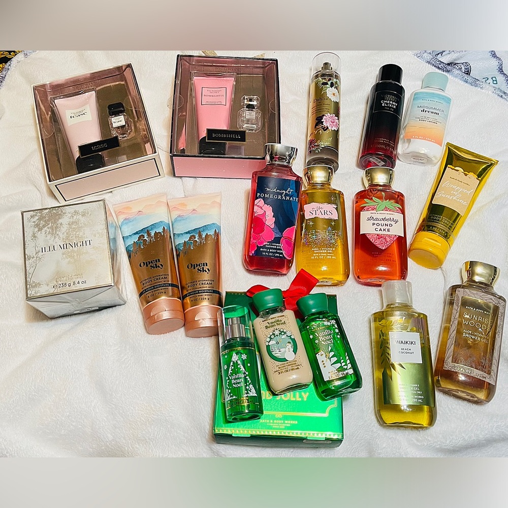 Victoria’S Secret & Bath & Body Works Body LOt Lotions Sprays Gift Sets new